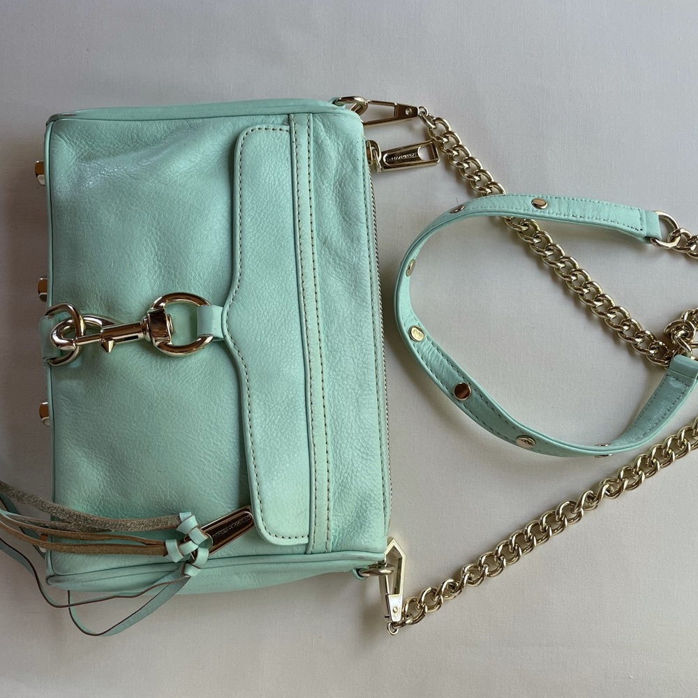 Rebecca Minkoff Mint Green Mini Mac Crossbody